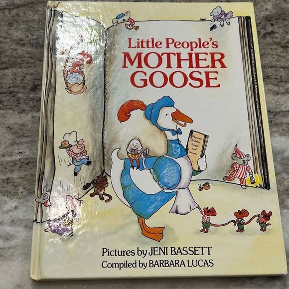 Little People’s Mother Goose, Vintage Hardcover Book, Nursery Rhyme Compilation - Picture 2 of 11